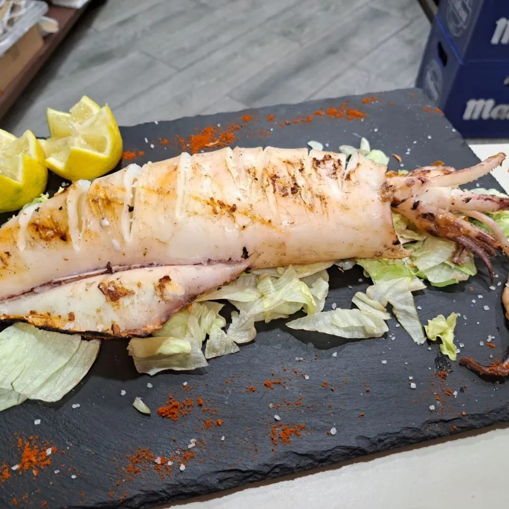 Calamar a la brasa