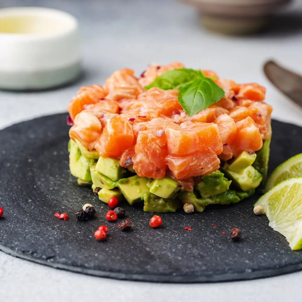 Tartar de atún y salmón